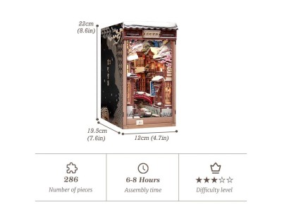 BOOK NOOK KIT - DIY - Murmures de neige à Kyoto- 286pc + Eclairage LED