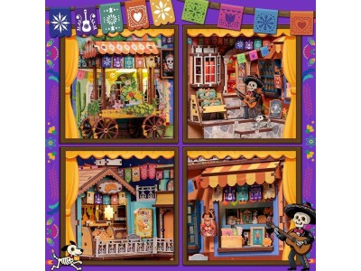 BOOK NOOK KIT - DIY - Plaza de los Muertos - 350pc + Eclairage LED