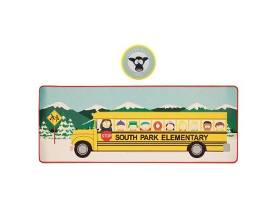 SOUTH PARK - Elementary School Bus - Tapis de Bureau XL + 1 Sous-Verre