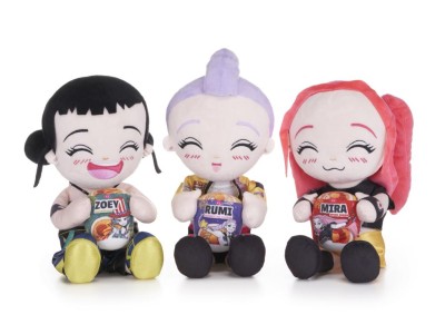 K-POP DEMON HUNTERS - Display de 12 Peluches - 3 Modèles(6/3/3) - 30cm
