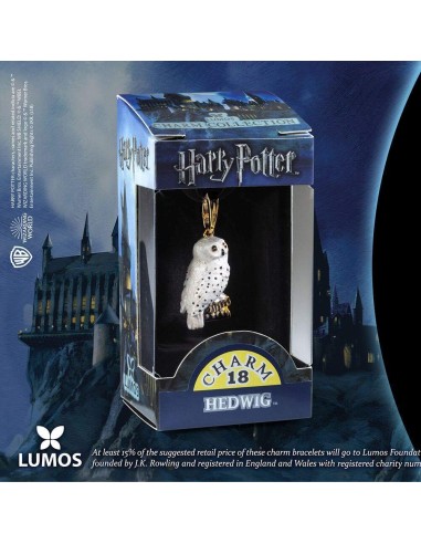 HARRY POTTER - Pendentif Charm Lumos 18 - Hedwige