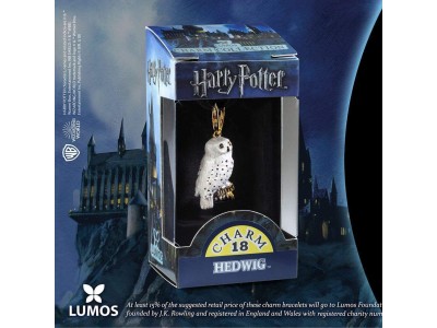 HARRY POTTER - Pendentif Charm Lumos 18 - Hedwige