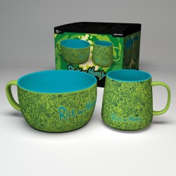 RICK & MORTY - Pattern - Set petit-déjeuner bol 850ml &...