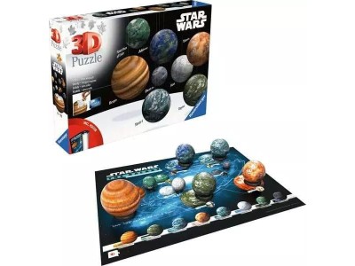 STAR WARS - Planète de la Galaxie - Puzzle 3D 1x108, 4x72, 2x54, 1x27p