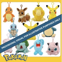 POKEMON - Plush Clip (Clip-On Plush) Assortment 6 pcs