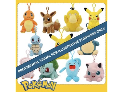 POKEMON - Plush Clip (Clip-On Plush) Assortment 6 pcs