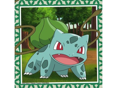 POKEMON - Salamèche, Bulbizarre et Carapuce - 3 Puzzle 49P