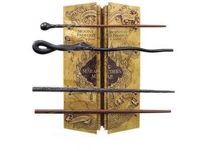 HARRY POTTER - Présentoir 4 baguettes - La carte du maraudeur
