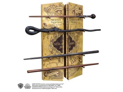 HARRY POTTER - Présentoir 4 baguettes - La carte du maraudeur