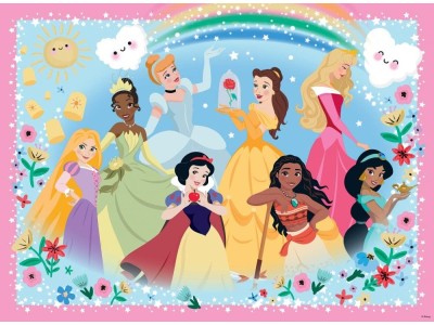 DISNEY PRINCESSES - Fortes, Belles et Courageuses - Puzzle 100P XXL