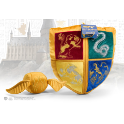 HARRY POTTER - Blason de Poudlard et Vif d'or - Peluche 36cm