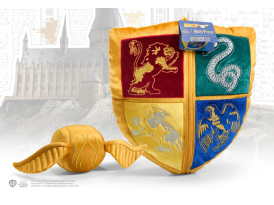 HARRY POTTER - Blason de Poudlard et Vif d'or - Peluche 36cm