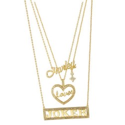 SUICIDE SQUAD - Harley Loves Joker - Lot de 3 pendentifs