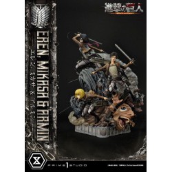 L'ATTAQUE DES TITANS - Eren, Mikasa & Armin - Statuette...
