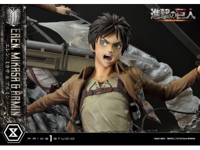 L'ATTAQUE DES TITANS - Eren, Mikasa & Armin - Statuette Ultimate 72cm