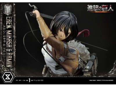 L'ATTAQUE DES TITANS - Eren, Mikasa & Armin - Statuette Ultimate 72cm