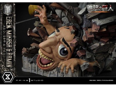 L'ATTAQUE DES TITANS - Eren, Mikasa & Armin - Statuette Ultimate 72cm
