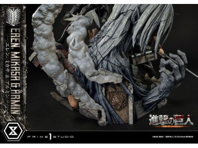 L'ATTAQUE DES TITANS - Eren, Mikasa & Armin - Statuette Ultimate 72cm