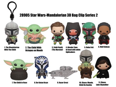 STAR WARS - Mandalorian Series 2 - 3D Foam Bag Clip (Display 24 Pcs)
