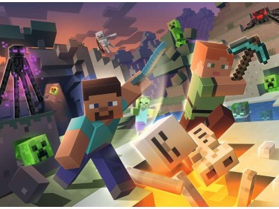 MINECRAFT - Monstres de Minecraft - Puzzle 100P XXL