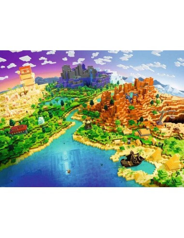 MINECRAFT - Puzzle 1500P - Le monde de Minecraft