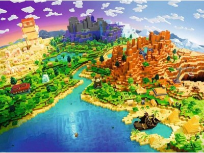 MINECRAFT - Puzzle 1500P - Le monde de Minecraft