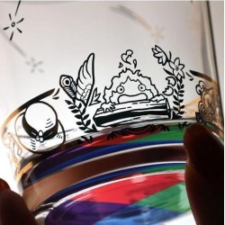 LE CHATEAU AMBULANT - Howl et Sophie - Verre Gravé 8x8x8.9cm 2