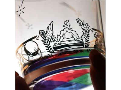 LE CHATEAU AMBULANT - Howl et Sophie - Verre Gravé 8x8x8.9cm