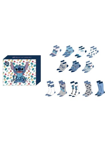 STITCH - Gift Box - 12 Paires de Chaussettes (T...