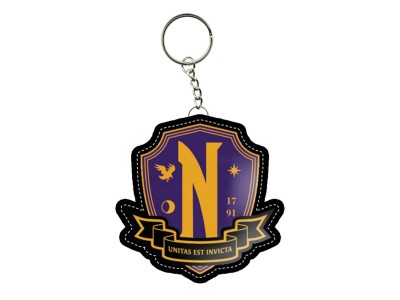 MERCREDI - Emblème Nevermore - Porte-clés en Caoutchouc