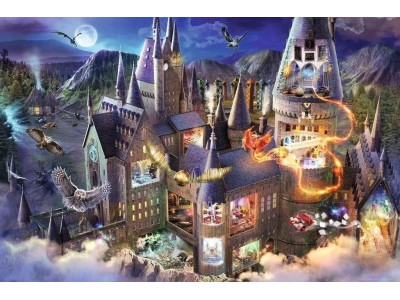 HARRY POTTER - Vue sur le château de Poudlard - Puzzle 3000pcs