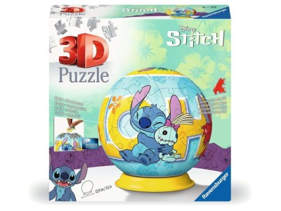 LILO & STITCH - Stitch & Scrump - Puzzle 3D - Rond 72p