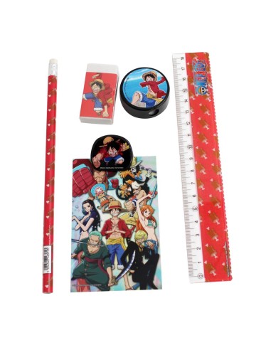 ONE PIECE - Set de Papeterie + Pot à Crayon - 7pc.