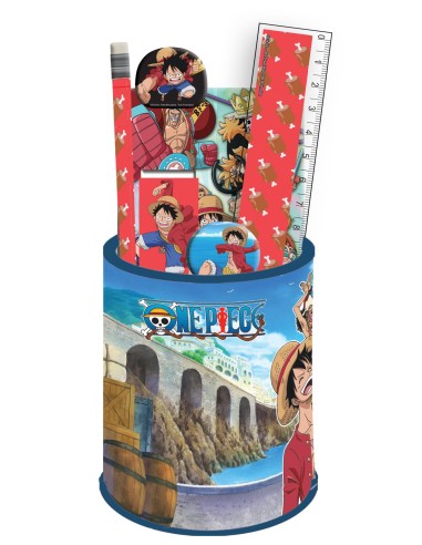 ONE PIECE - Set de Papeterie + Pot à Crayon - 7pc.