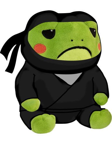 FROWNY FROGS - Ninja - Peluche 25cm