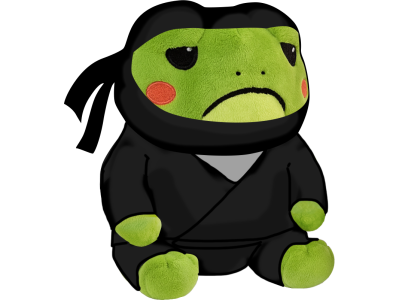 FROWNY FROGS - Ninja - Peluche 25cm