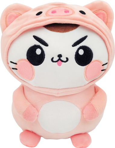 FUNNY CATS - Cochon - Peluche 21cm