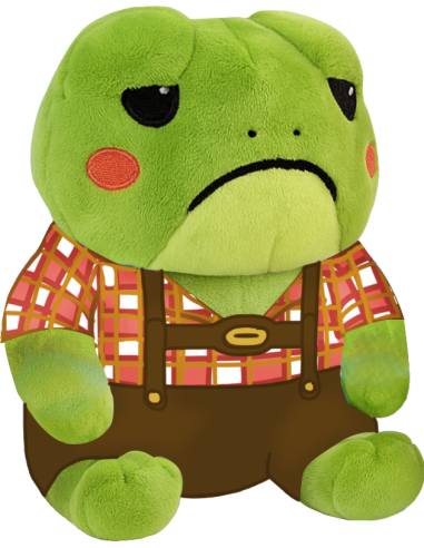 FROWNY FROGS - Pantalon en cuir - Peluche 25cm