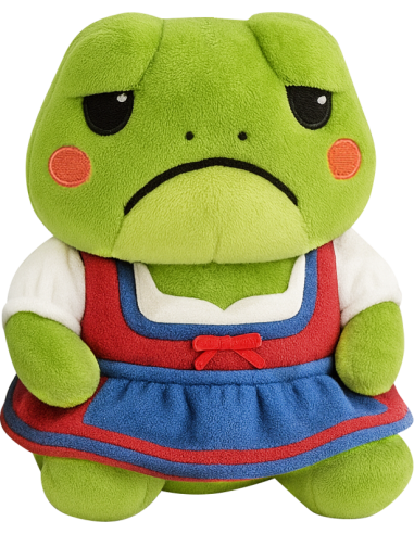 FROWNY FROGS - Dirndl - Peluche 25cm