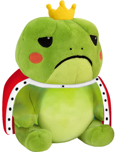 FROWNY FROGS - Le roi grenouille - Peluche 25cm