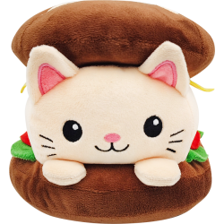 PLUSH WORLD - Chat Pain aux marrons - Peluche 23cm