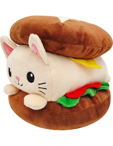 PLUSH WORLD - Chat Pain aux marrons - Peluche 23cm