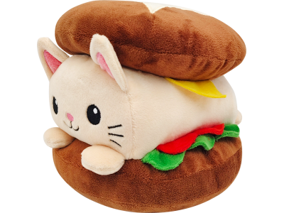 PLUSH WORLD - Chat Pain aux marrons - Peluche 23cm