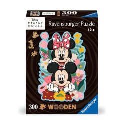 DISNEY - Mickey & Minnie - Puzzle forme en bois 300P