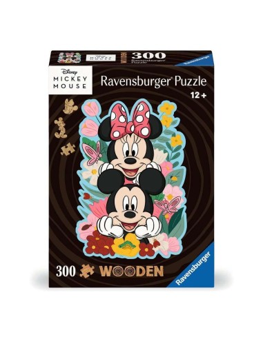 DISNEY - Mickey & Minnie - Puzzle forme en bois...