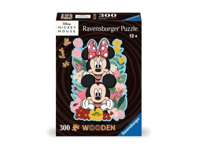 DISNEY - Mickey & Minnie - Puzzle forme en bois 300P