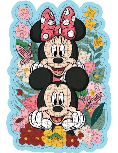 DISNEY - Mickey & Minnie - Puzzle forme en bois...
