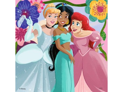 DISNEY PRINCESSES - Girl Power - 3 Puzzle 49P