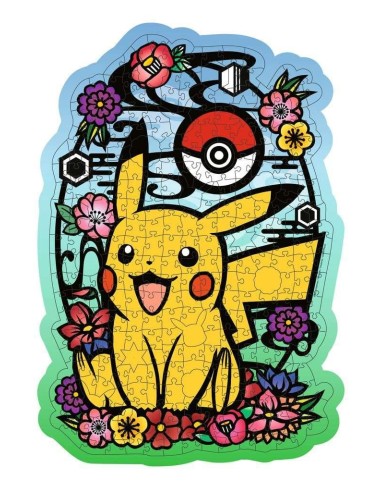 POKEMON - Pikachu - Puzzle forme en bois 300P