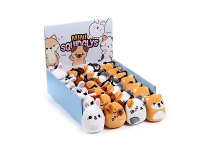 KAWAII - Adoramals - Box 24 Porte-clés Peluche 'Mini Squidglys'